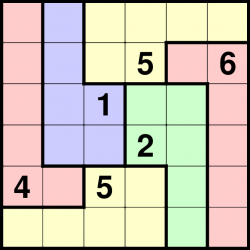 Sudoku Jigsaw 6x6 Colour